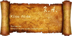 Kiss Aida névjegykártya